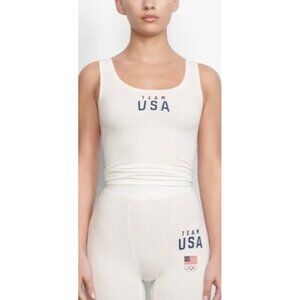 SKIMS Soft Lounge Rib Tank Team USA White 3X